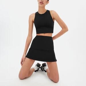 NWT Girlfriend Collective Black Sport Skort Workout Athletic Size XXXL